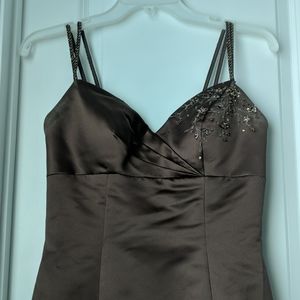 Bill Levkoff Chocolate Brown Long Formal Dress